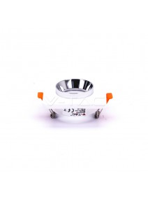 MAVČNA VGRADNA KVADRATNA SVETILKA GU10 ŽELEZNA BELA S CHROME OVOJEM