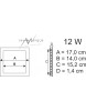 12W LED vgradni panel KVADRATNI