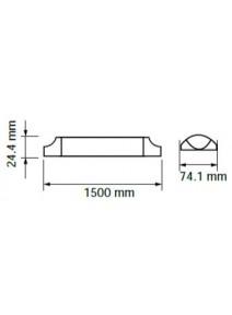 LED 38W NADGRADNA LINIJSKA SVETILKA SAMSUNG 150CM 160 LM/W