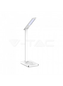 LED 5W KVADRATNA NAMIZNA SVETILKA 3 V 1 BARVE SVETLOBE Z BREZŽIČNIM POLNILCEM ČRNA/BELA