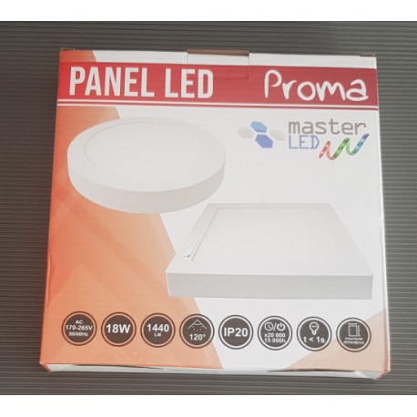 LVT LED nadgradni panel 18W 4000K - okrogli