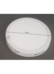 LVT LED nadgradni panel 18W 4000K - okrogli