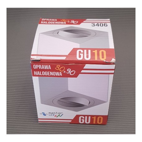 NADGRADNA KVADRATNA SVETILKA za GU10 sijalke BELA