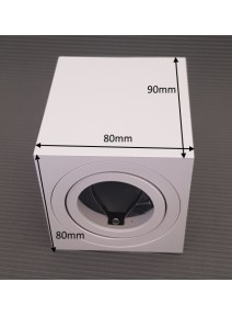 NADGRADNA KVADRATNA SVETILKA za GU10 sijalke BELA