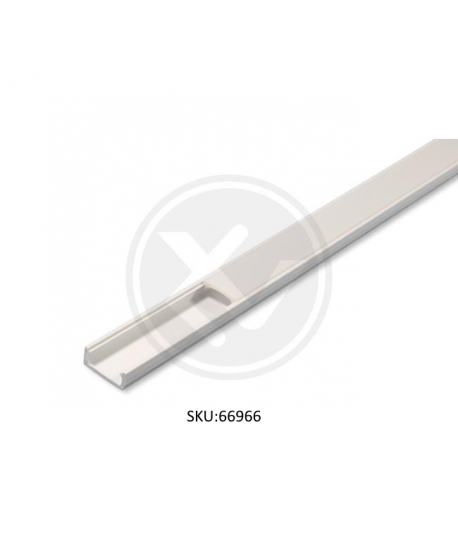 PVC profil za LED trak 2m BELI -melčni difuzor