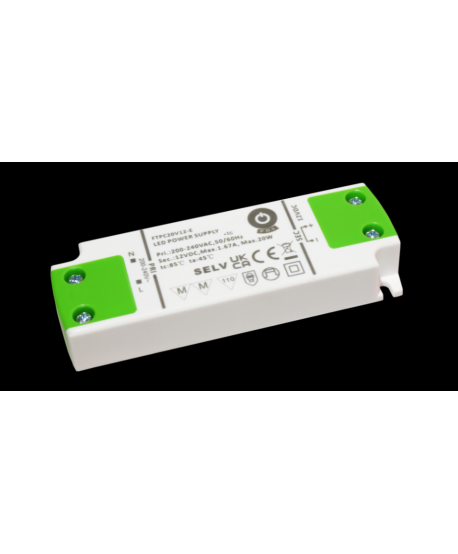 Pohištveni slim napajalnik za LED trak 20W 12V  POS POWER