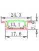 ALU PROFIL ZA LED TRAK 2507