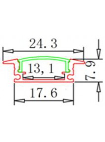 ALU PROFIL ZA LED TRAK 2507