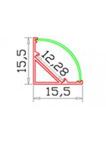 VOGALNI ALU PROFIL ZA LED TRAK 1616