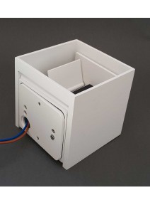 6W LED stenska svetilka Qube - bela IP65