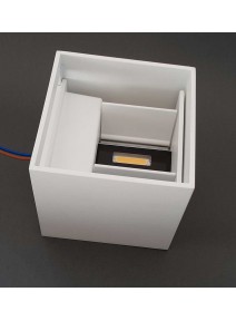 6W LED stenska svetilka Qube - bela IP65
