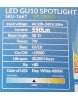 LED spot - 7W GU10 Plastic   4500K Zatemnilna 110°